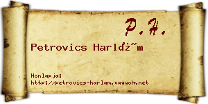 Petrovics Harlám névjegykártya